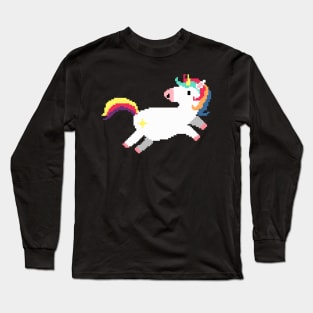 Pixel Unicorn Long Sleeve T-Shirt